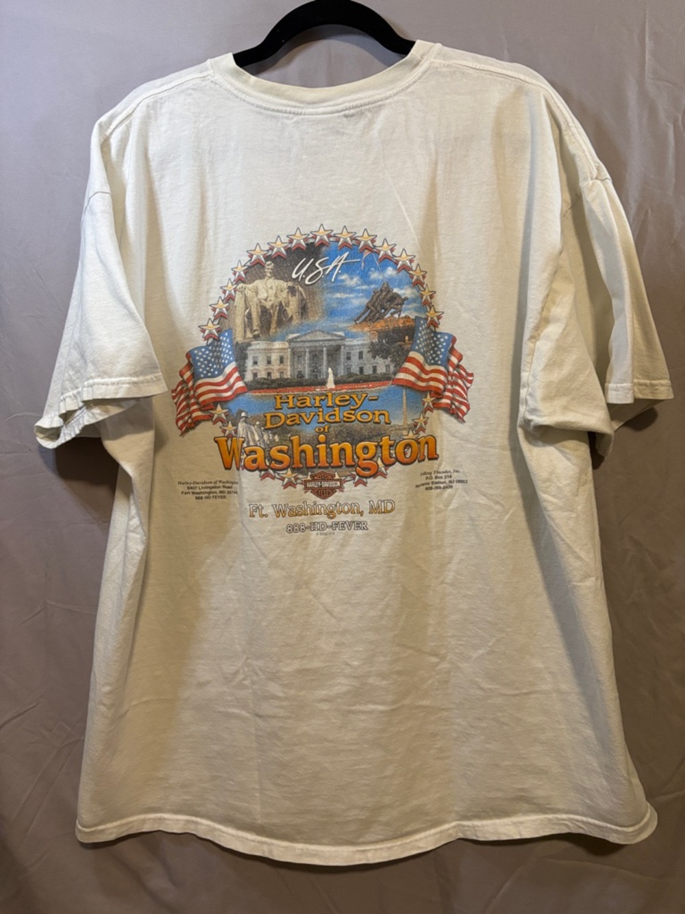 Harley-Davidson Men's 2004 Washington DC Rolling Thunder Graphic T-Shirt - Picture 3 of 3